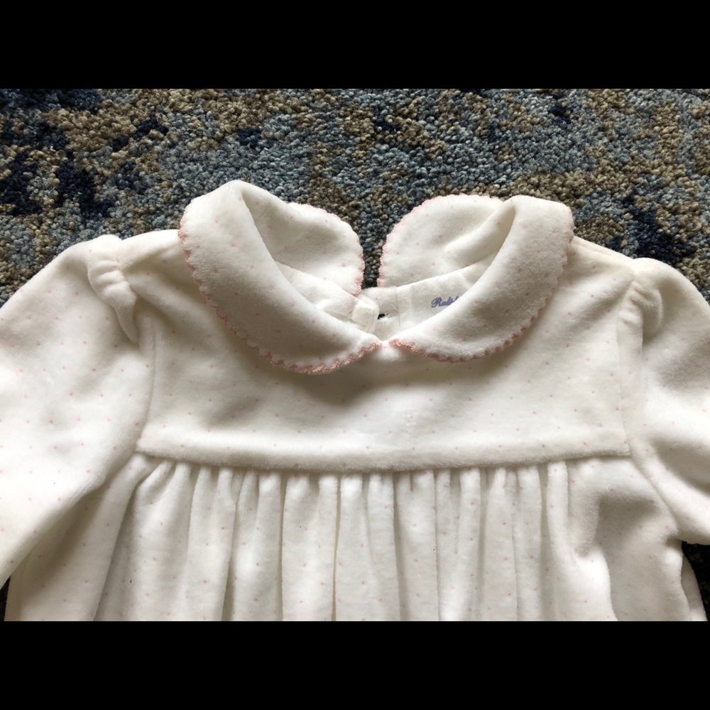 Ralph Lauren Peter Pan collar velour dress